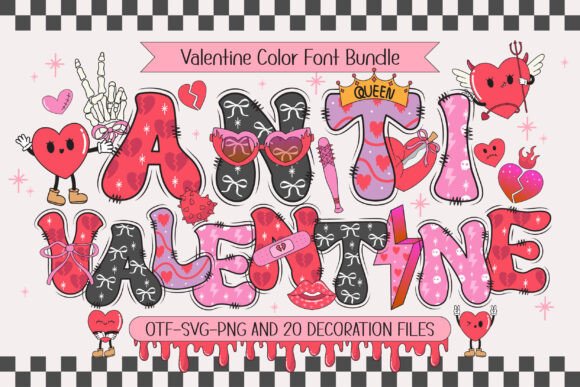 Anti Valentine Font Review: Edgy Color Type for Bold Brands