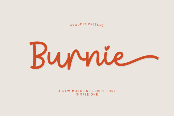 Burnie: A Minimalist Script Font for Elegant Branding Projects