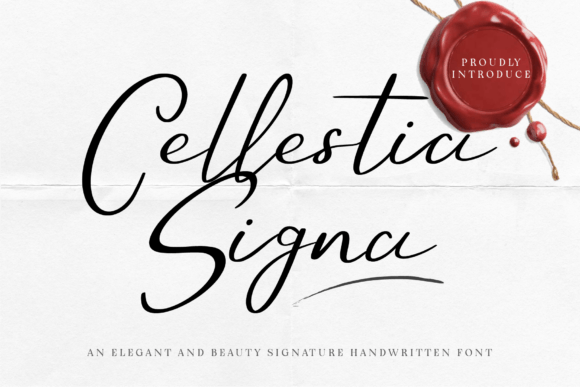 Cellestia Signa Font: Elegant Script for Handmade Labels