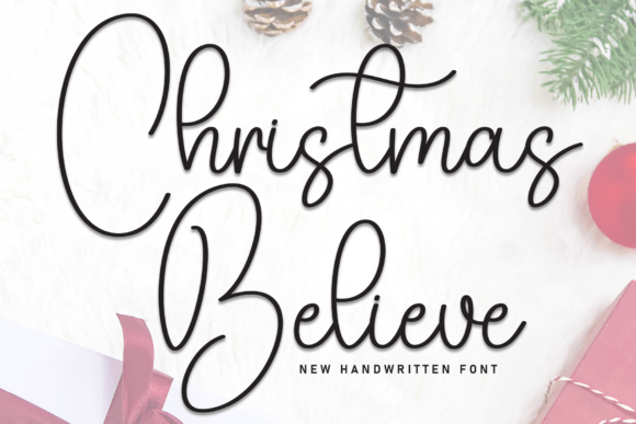Christmas Believe Font: Elegant Script for Business Branding