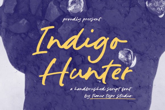 Indigo Hunter: A Bold Script Font for Handmade Labels, Invitations & Craft Designs
