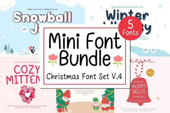 Mini Bundle Christmas Set V.4 Font for Festive Web Design