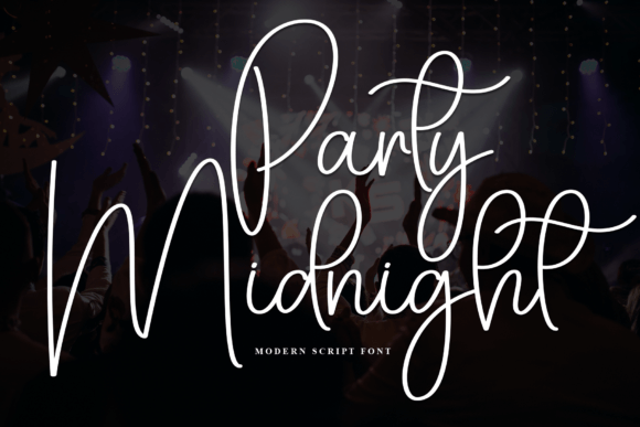 Party Midnight Font: Elegant Script for Handmade Products