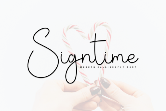 Signtime Font: A Handwritten Typeface for Business Branding
