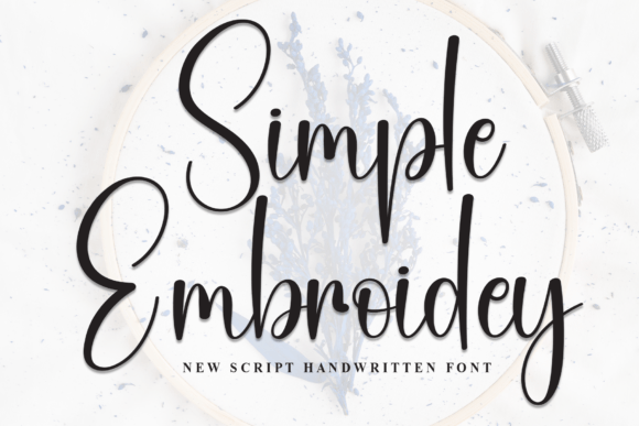 Simple Embroidery Font for Elegant Web Design