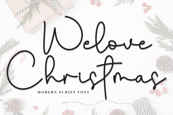 Welove Christmas Font: Festive Typography for Campaigns